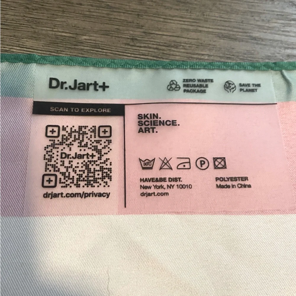 Dr. Jart+ Limited Edition Print Silk Scarf - K-Beauty Brand Collectible - Picture 4 of 4